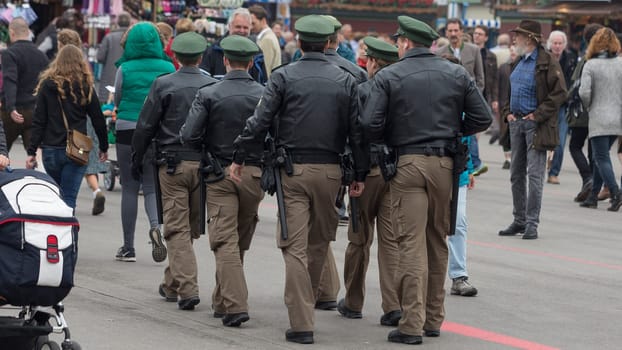 Oktoberfest Munich. Today September 21,2016. Police everything under control.