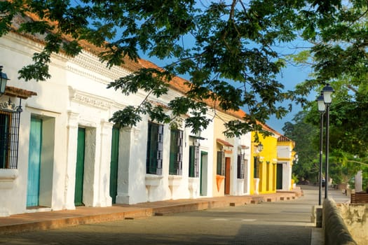 View of stunning colonial architecture in Mompox, Colombia