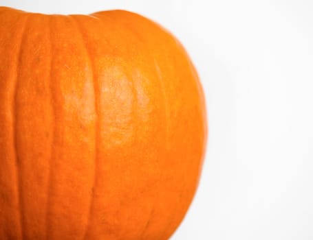 close up on pumpkin on white background