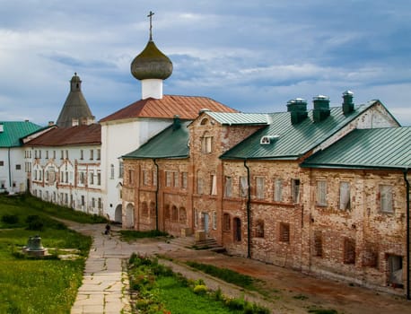 The ruins of the Solovetsky Monastery,Karelia,north of Russia.
