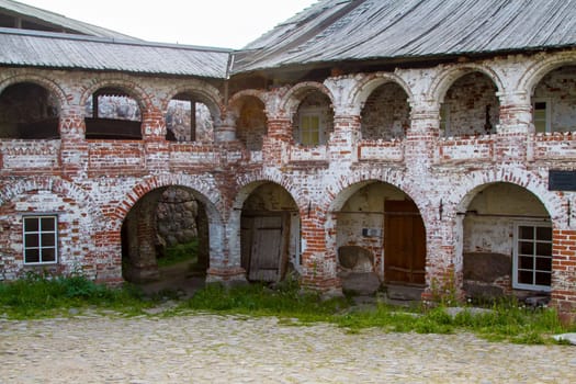The ruins of the Solovetsky Monastery,Karelia,north of Russia.