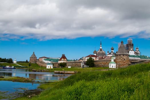 The fortress of Solovetsky Monastery,Karelia,north of Russia.