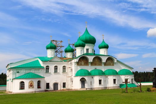 The old church in Svirsky Monastery,Staraya Sloboda,St. Petersburg ,Russia.