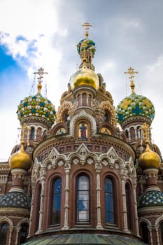 The Church of the Redeemer on Spilled Blood,St. Petersburg,Russia.
