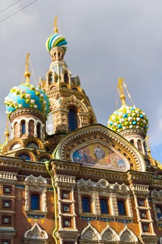 The Church of the Redeemer on Spilled Blood,St. Petersburg,Russia.