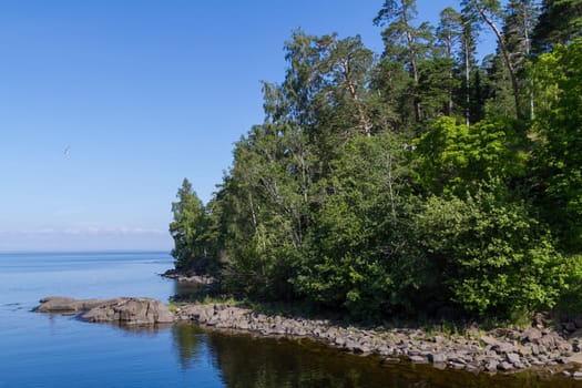 View of Lake Ladoga. Karelia,Russia.