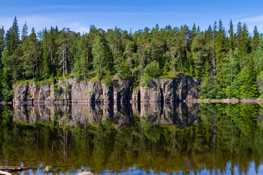 The view of Lake Ladoga. Karelia,Russia.