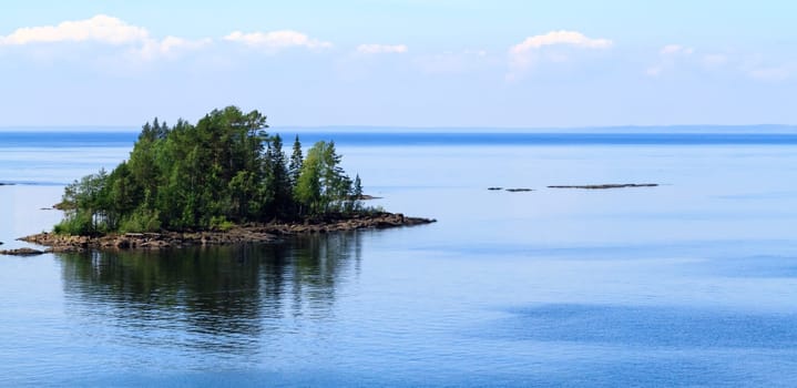 The view of Lake Ladoga. Karelia,Russia.