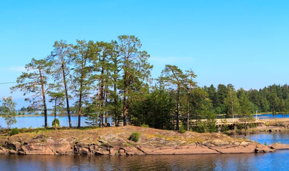 View of Lake Ladoga. Karelia,Russia.