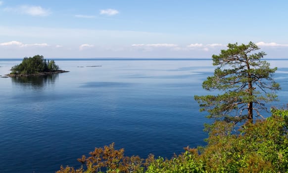 The view of Lake Ladoga. Karelia,Russia.