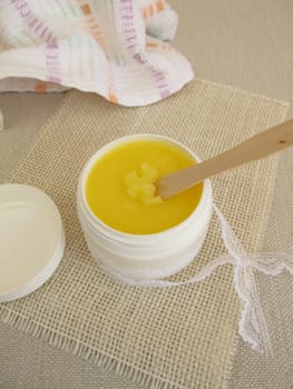 Ghee clarified butter for skin care and as a massage oil
