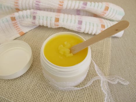 Ghee clarified butter for skin care and as a massage oil