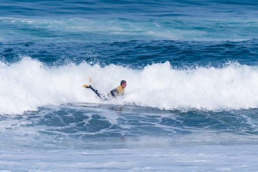 VIANA DO CASTELO, PORTUGAL - SEPTEMBER 22, 2016: Maxime Castillo (FRA) during  the Viana World Bodyboard Championship 2016.