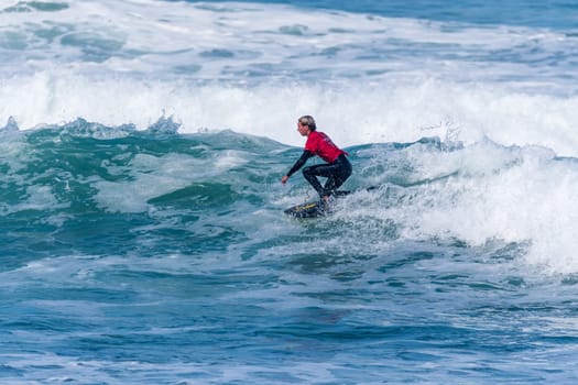 VIANA DO CASTELO, PORTUGAL - SEPTEMBER 22, 2016: Tanner McDaniel (HAW) during  the Viana World Bodyboard Championship 2016.