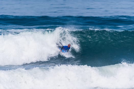 VIANA DO CASTELO, PORTUGAL - SEPTEMBER 22, 2016: Mike Stewart (HAW) during  the Viana World Bodyboard Championship 2016.