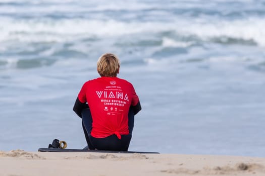VIANA DO CASTELO, PORTUGAL - SEPTEMBER 22, 2016: Tanner McDaniel (HAW) during  the Viana World Bodyboard Championship 2016.