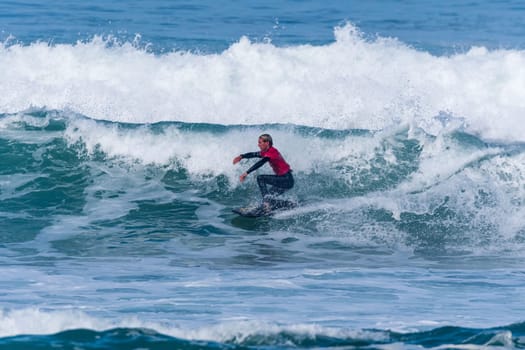 VIANA DO CASTELO, PORTUGAL - SEPTEMBER 22, 2016: Tanner McDaniel (HAW) during  the Viana World Bodyboard Championship 2016.