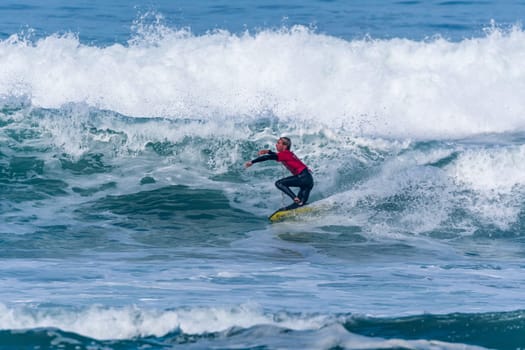 VIANA DO CASTELO, PORTUGAL - SEPTEMBER 22, 2016: Tanner McDaniel (HAW) during  the Viana World Bodyboard Championship 2016.
