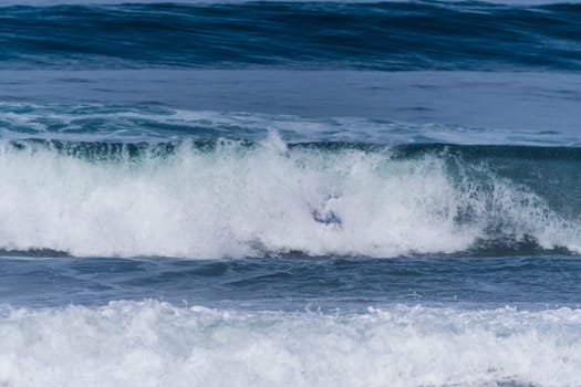 VIANA DO CASTELO, PORTUGAL - SEPTEMBER 22, 2016: Mike Stewart (HAW) during  the Viana World Bodyboard Championship 2016.