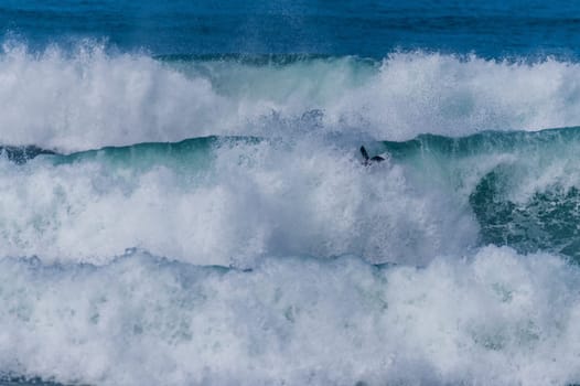 VIANA DO CASTELO, PORTUGAL - SEPTEMBER 22, 2016: Dave Hubbard (HAW) during  the Viana World Bodyboard Championship 2016.