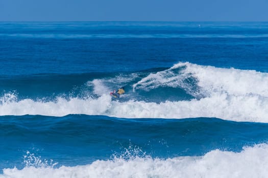VIANA DO CASTELO, PORTUGAL - SEPTEMBER 22, 2016: Roberto Bruno (BRA) during  the Viana World Bodyboard Championship 2016.