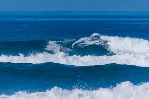 VIANA DO CASTELO, PORTUGAL - SEPTEMBER 22, 2016: Roberto Bruno (BRA) during  the Viana World Bodyboard Championship 2016.