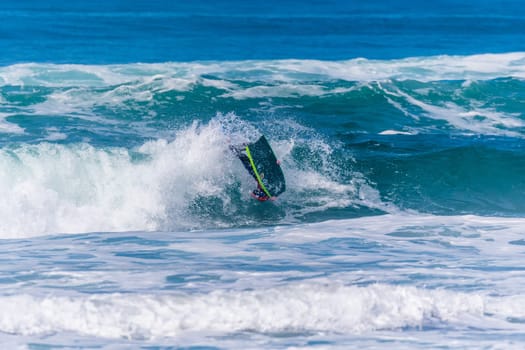 VIANA DO CASTELO, PORTUGAL - SEPTEMBER 22, 2016: Iain Campbell (RSA) during  the Viana World Bodyboard Championship 2016.