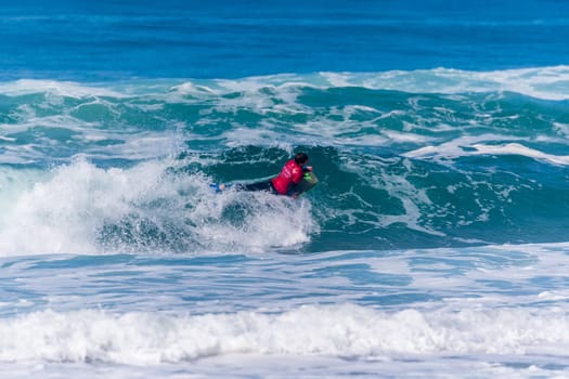 VIANA DO CASTELO, PORTUGAL - SEPTEMBER 22, 2016: Iain Campbell (RSA) during  the Viana World Bodyboard Championship 2016.