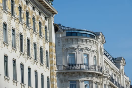 Architecture Otto Wagner,house at Wienzeile 38 with decoration by Koloman Moser