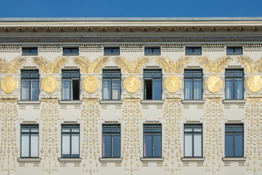 Architecture Otto Wagner,house at Wienzeile 38 with decoration by Koloman Moser