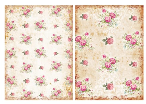 Vintage backgrounds with roses - Floral vintage background