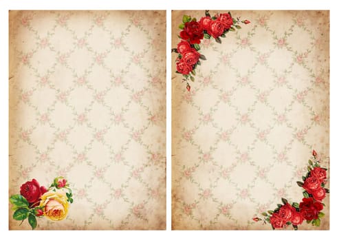 Vintage backgrounds with roses - Floral vintage background