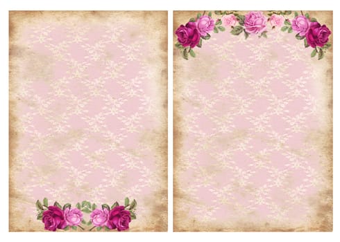 Vintage backgrounds with roses - Floral vintage background