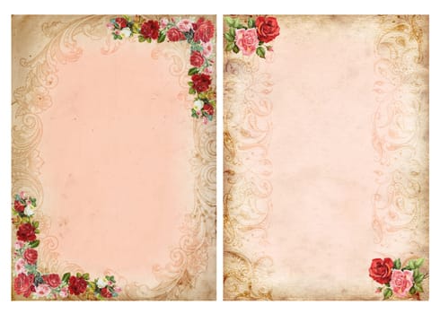 Vintage backgrounds with roses - Floral vintage background