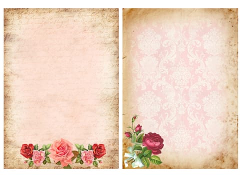 Vintage backgrounds with roses - Floral vintage background