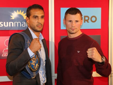Press conference for the European Championship fight on 12.11.2016 in the GETEC-Arena Magdeburg