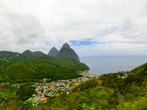 Beautiful beach in Saint Lucia, Caribbean Islands