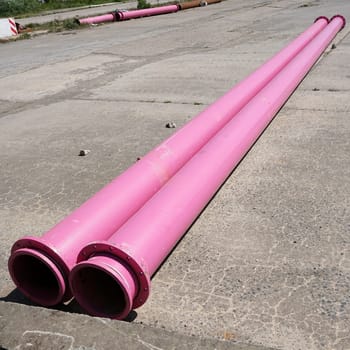Pipes on an open space in Berlin