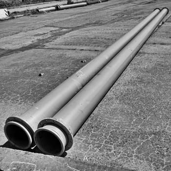 Pipes on an open space in Berlin