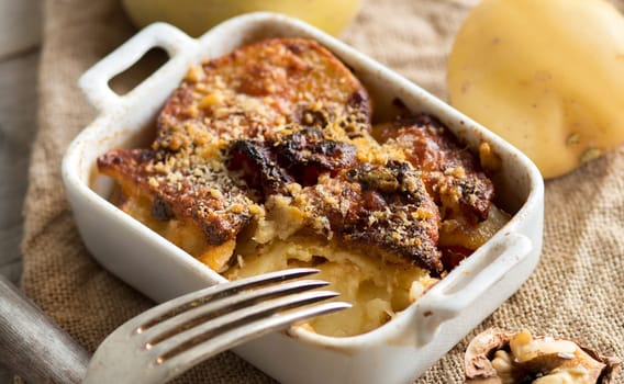 Codfish with potatoes cooked in the oven