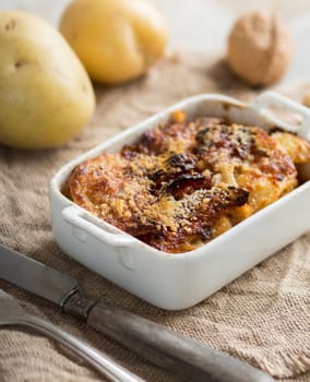 Codfish with potatoes cooked in the oven