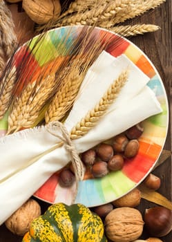 Autumn table setting - Thanksgiving table setting - Harvest table setting