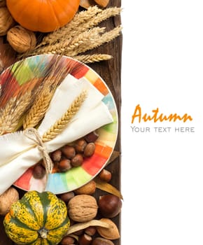 Autumn table setting - Thanksgiving table setting - Harvest table setting