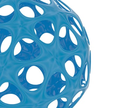 3d rendering of an abstract sphere on a white background
