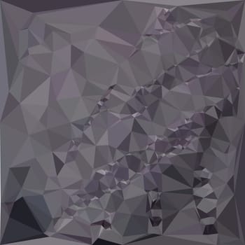 Low polygon style illustration of a dark liver lavender abstract geometric background.