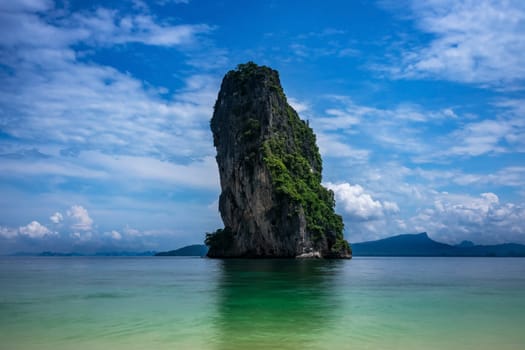 Poda Island near Krabi in Thailand,landscape with sea and rocks