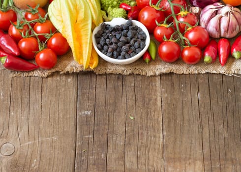 Black chickpea in a bowl with vegetables