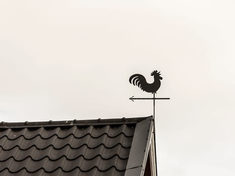 Rooster Weather Vane on Roof-ridge.