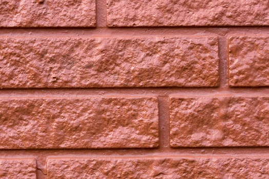 Painted Brick Wall Close Up.