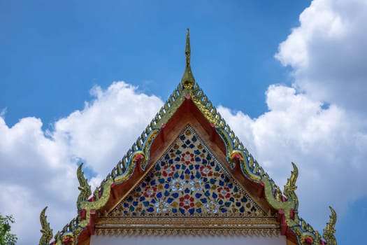 Buddhist architecture Wat Pho in Bangkok,temple as a landmark and destination in Thailand